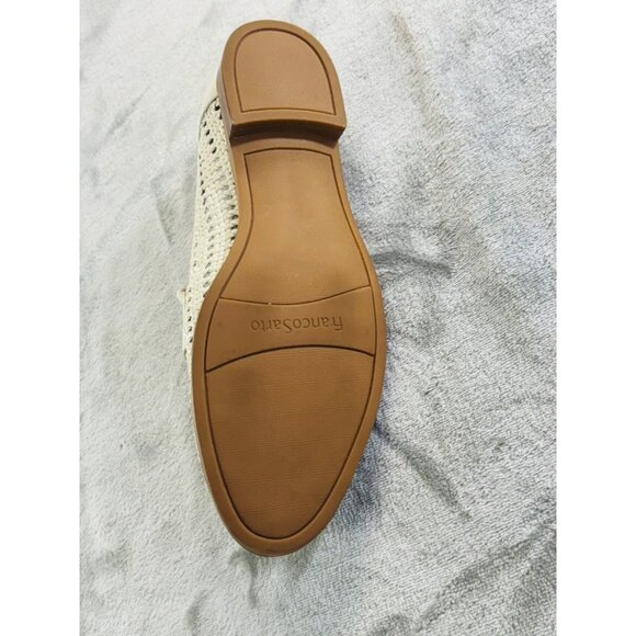 Franco Sarto shoes Women's 8M Halton 2 off white weave flats loafers - Picture 7 of 9